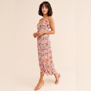 Astr the Label Wildflower Floral Midi Dress size medium.